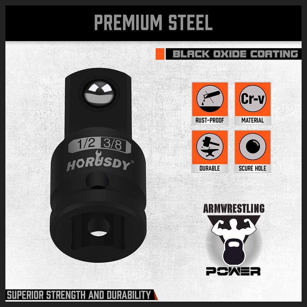 Impact Adapter And Reducer Set Socket Driver Wrench 1/2 to 3/8 3/4 Cr-V