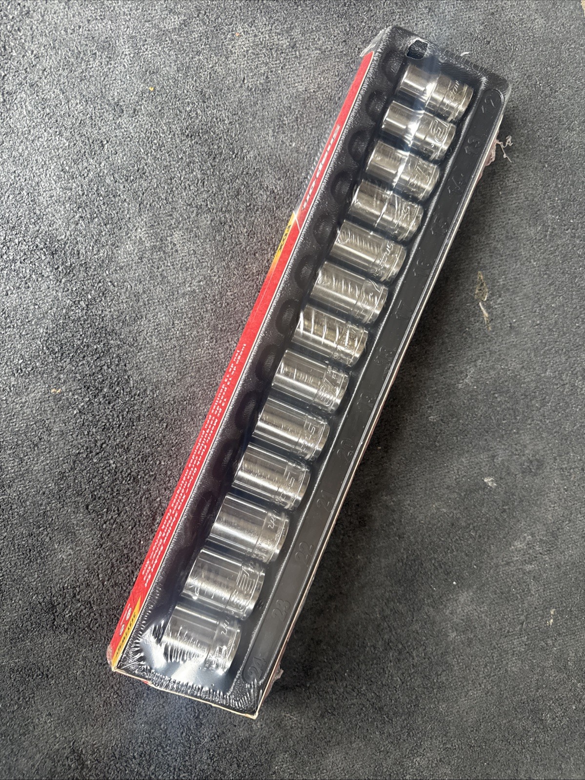 For Snap-on 313YTWMY 1/2″ Dr 6pt Metric Flank Drive Xtra Shallow Socket 13pc Set