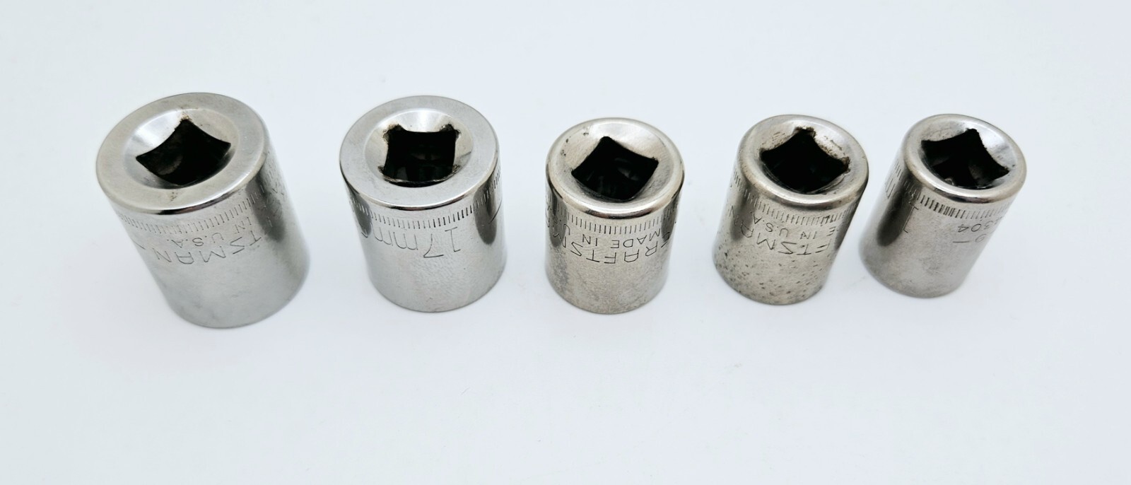 CRAFTSMAN G Series 3/8” Drive 12 Point Metric Sockets 18mm 17mm 15mm 14mm 13mm