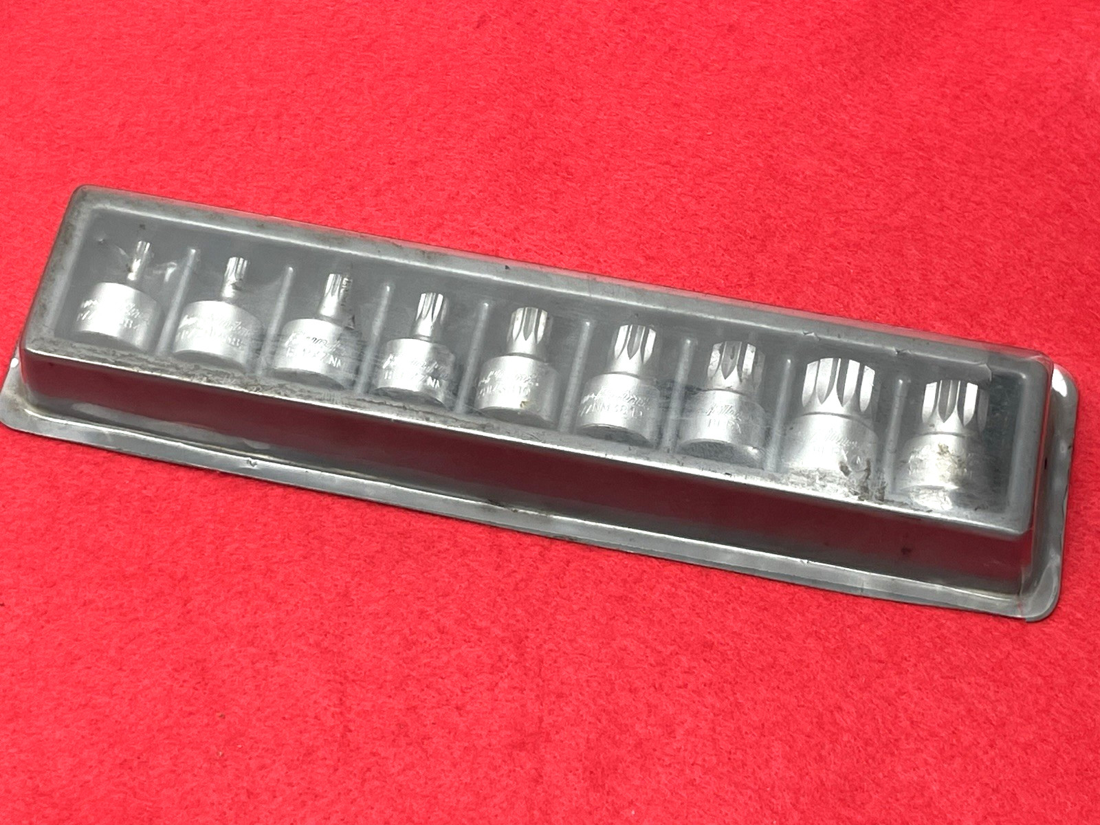 NICE BLUE POINT 9PC METRIC TRIPLE SQUARE STUBBY BIT DRIVER SOCKET SET 3/8″ DRIVE