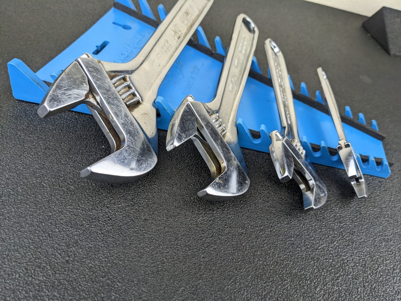 #bn784 Snap-on Tools Vintage USA 4 Pc Adjustable Wrench Set 6″, 8″, 10″, 12″