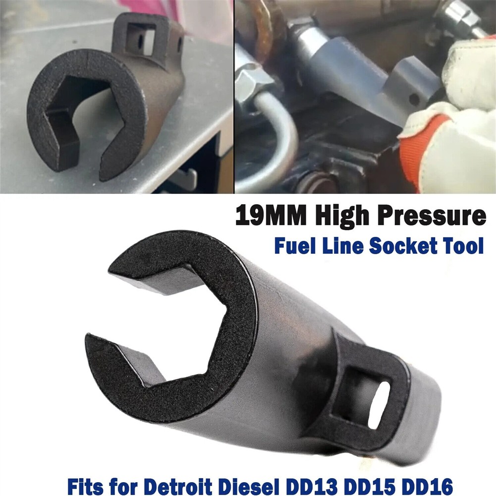 19MM High Pressure Fuel Line Socket Nut Wrench Spanner Tool 3/8» Drive J-48770❄