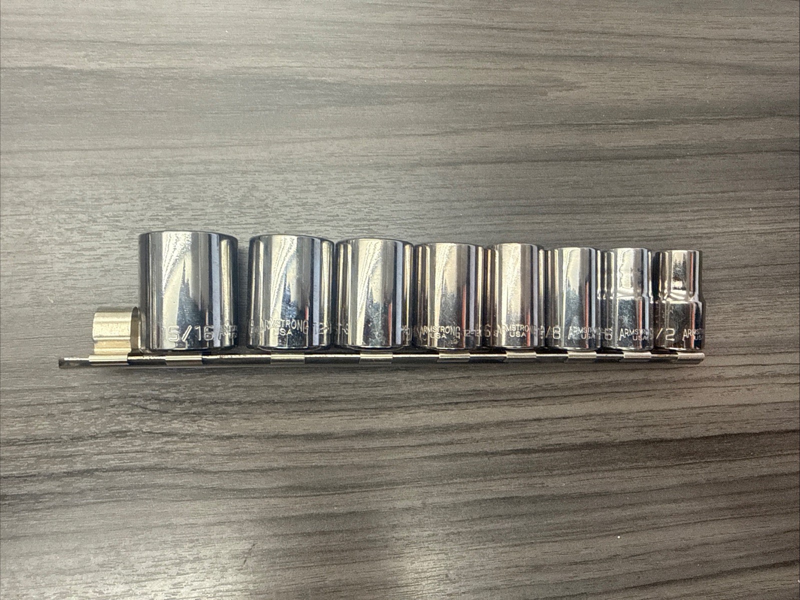 Armstrong 1/2 Inch Drive SAE Shallow 12pt Socket Set USA GMTK