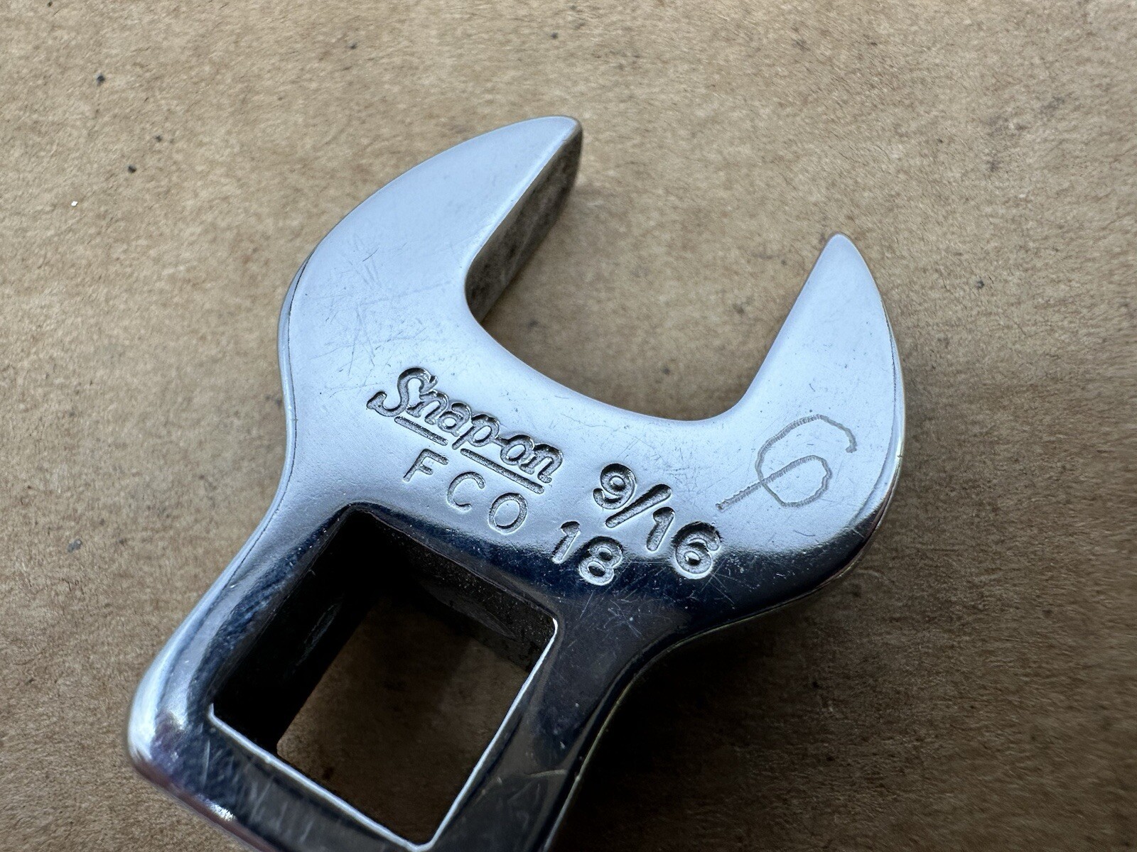 Snap On FCO18 – 3/8″ Drive 9 /16″ Open End Crowfoot Wrench Ships Free