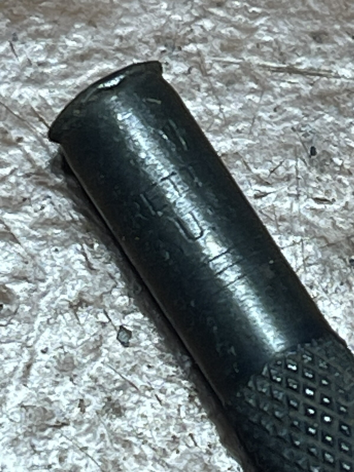 Vintage LS Starrett USA 1/8 In tip 4 Inch Long stubby Short punch Knurled Grip