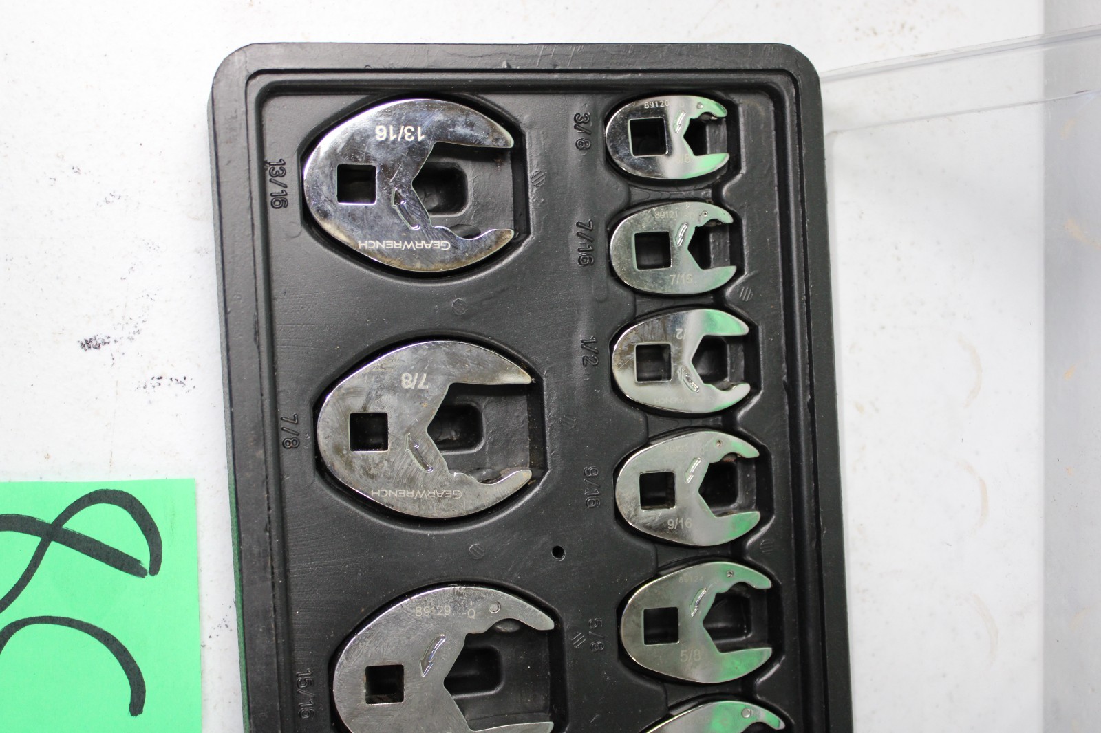 GearWrench SAE crows Foot set 3/8″ to 1″ black Tray