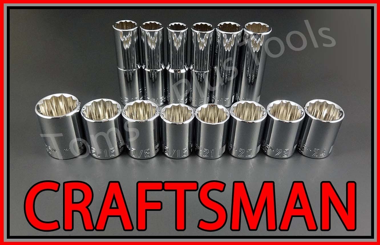 CRAFTSMAN 92pc 1/4 3/8 1/2 SAE METRIC MM 6pt 12pt Ratchet Wrench Socket Set