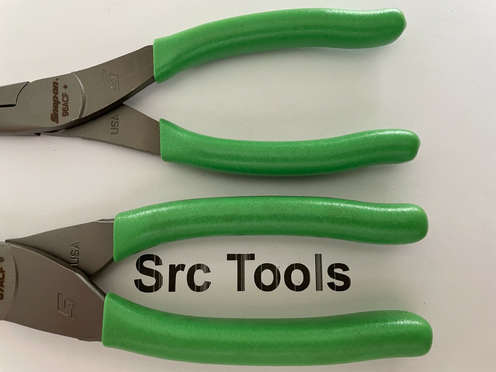 Snap-On Tools USA NEW 2pc GREEN Soft Grip Cutter & Needle Nose Plier Lot Set