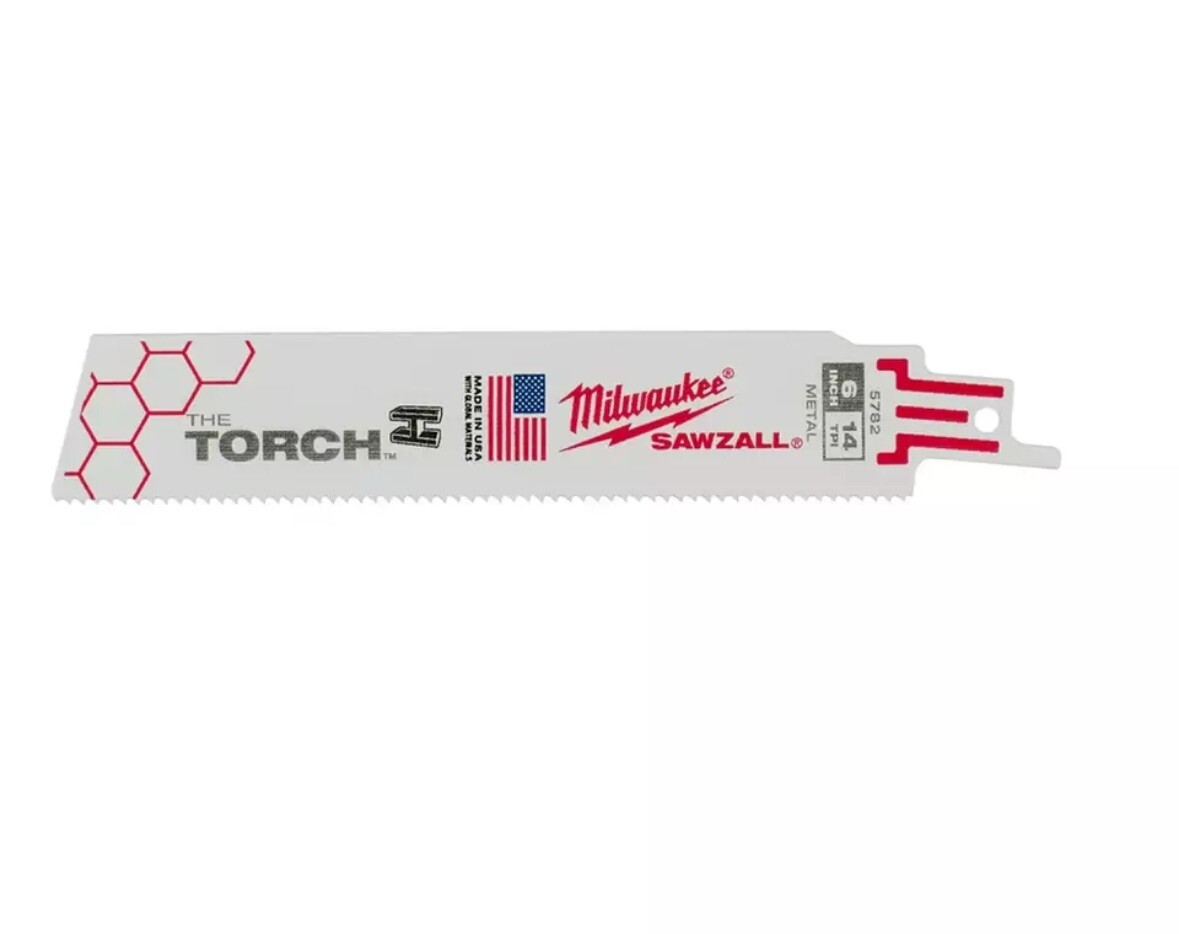 Milwaukee 48-00-5782 6″ 14 TPI THE TORCH SAWZALL Blades (5 Pk)