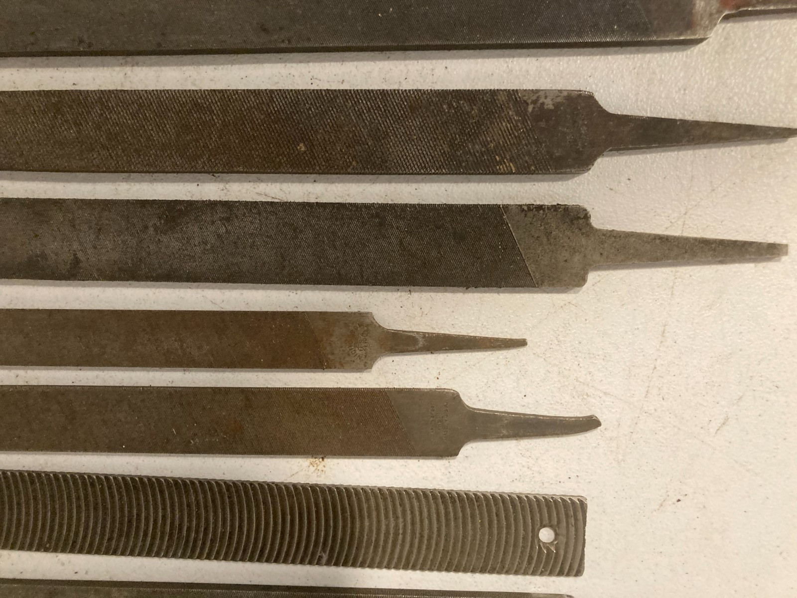 Vintage File set 8 pc Heller Nicholson New Britain Mill Flat Bastard Half Round