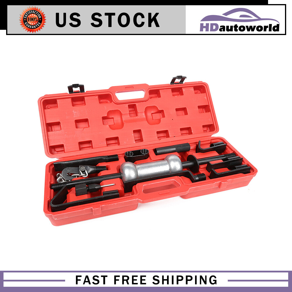13PCS HEAVY DUTY DENT PULLER 10LBS SLIDE HAMMER AUTO BODY TRUCK REPAIR TOOL KIT