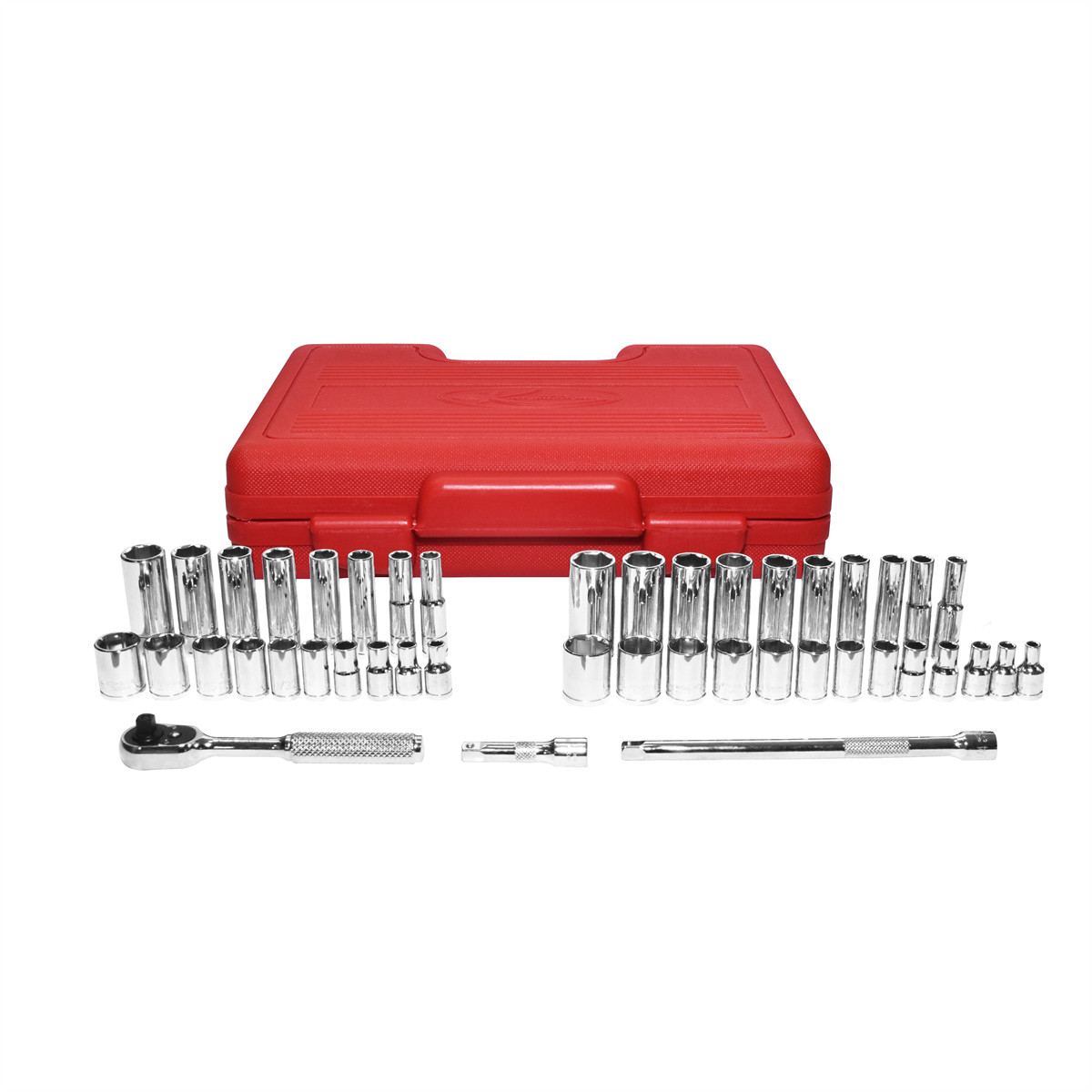 K-Tool 21044 44-pc 1/4″ Drive 6pt SAE & Metric Standard & Deep Socket Set