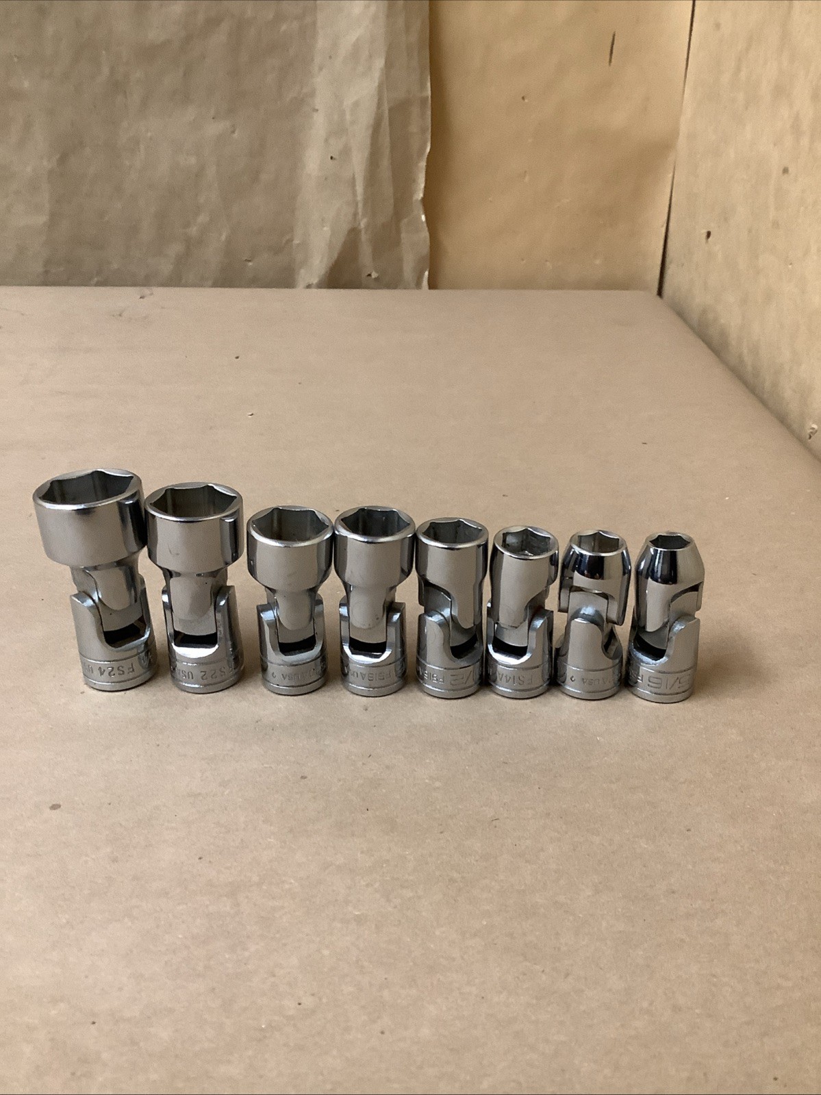 Snap On FS10A-FS24 8pc 3/8″ Drive SAE 6PT 5/16″-3/4″ Swivel Head Socket Set