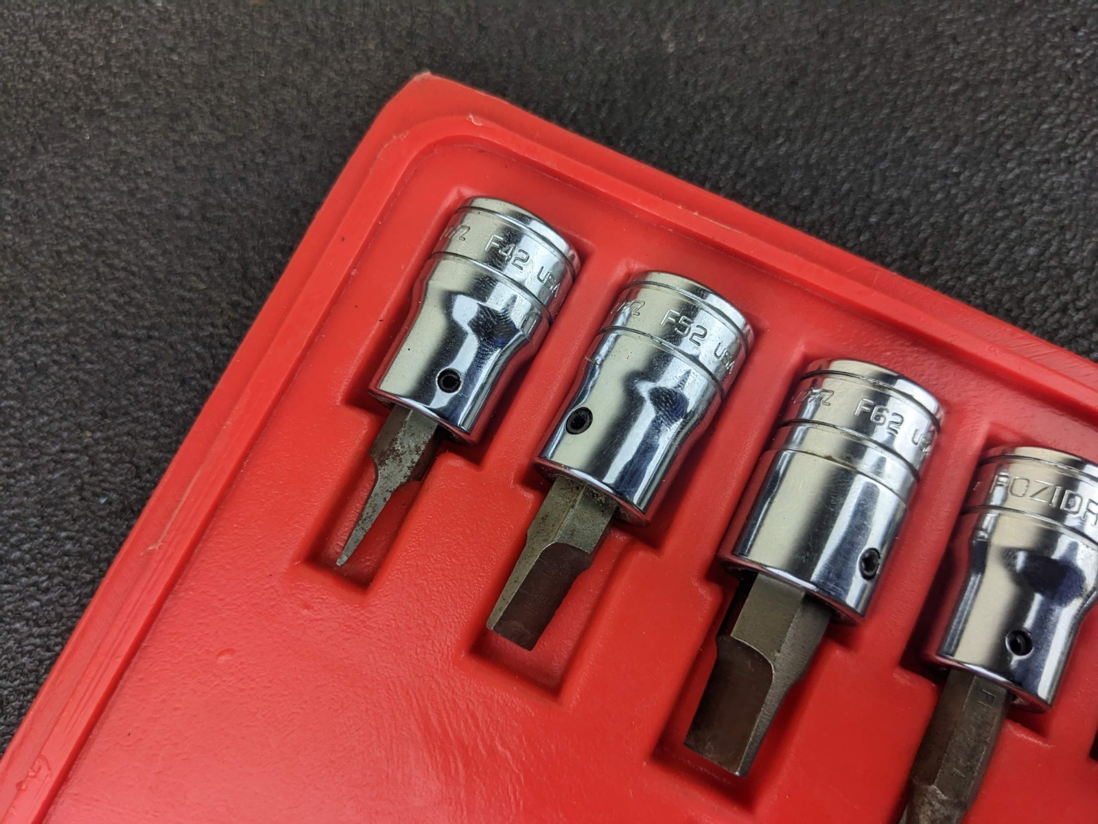 #bp060 Snap On Tools PIT208 EPIT208 3/8” Impact Driver Set 8 pcs with Case