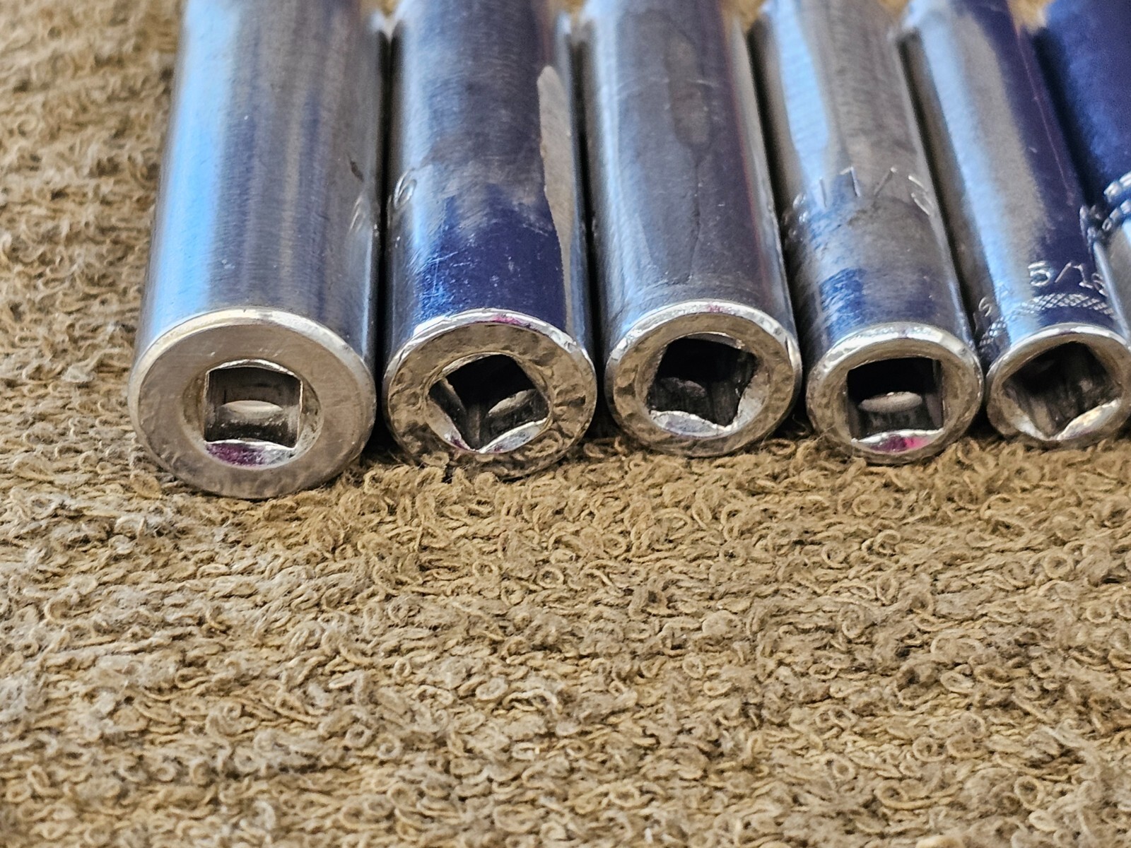 9 Proto Professional Deep Well Long Socket 1/4″ Drive Sae Set 1/2 3/8 3/16 4716L