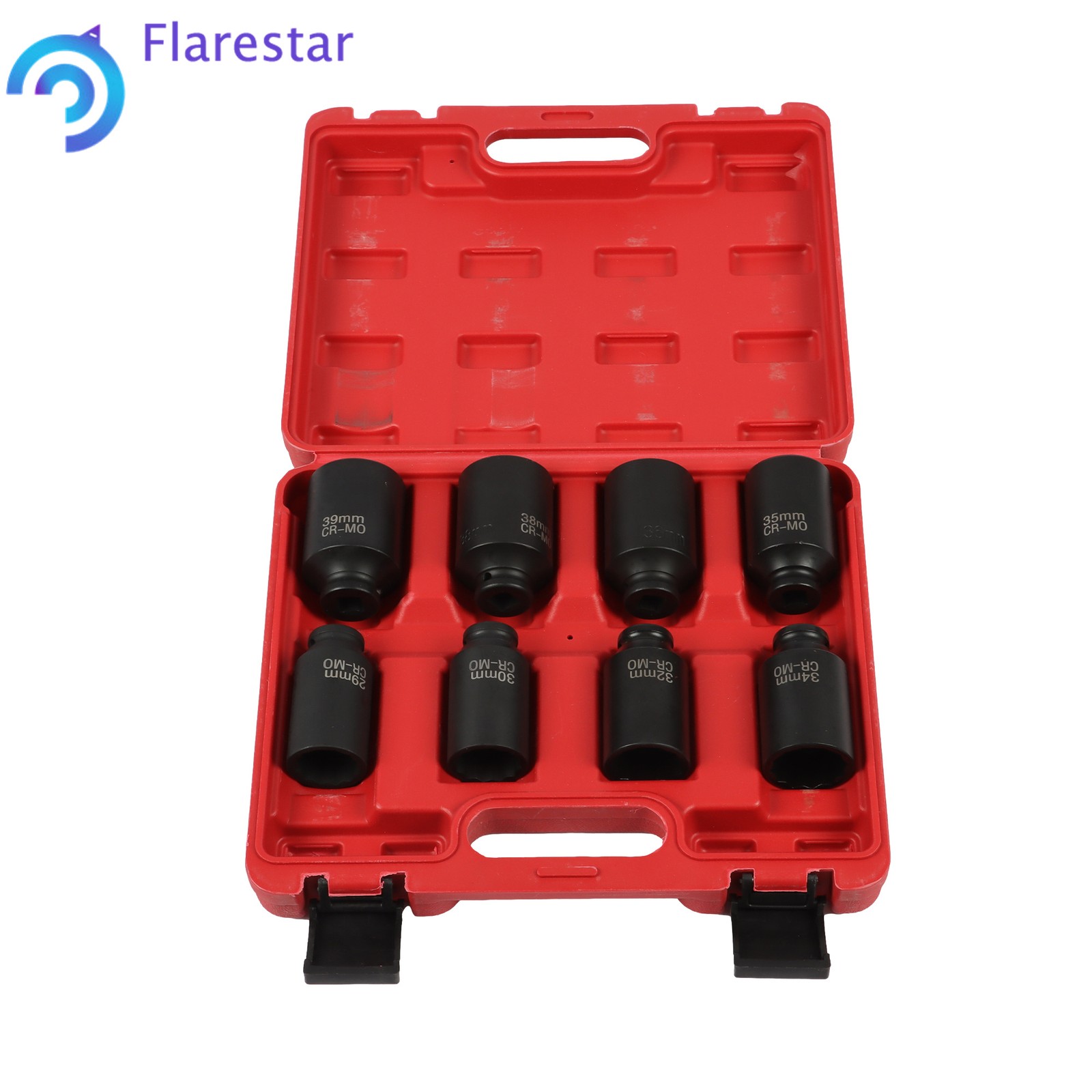 8Pcs 12 Point 1/2″ Drive Deep Spindle Axle Nut Impact Socket Set New
