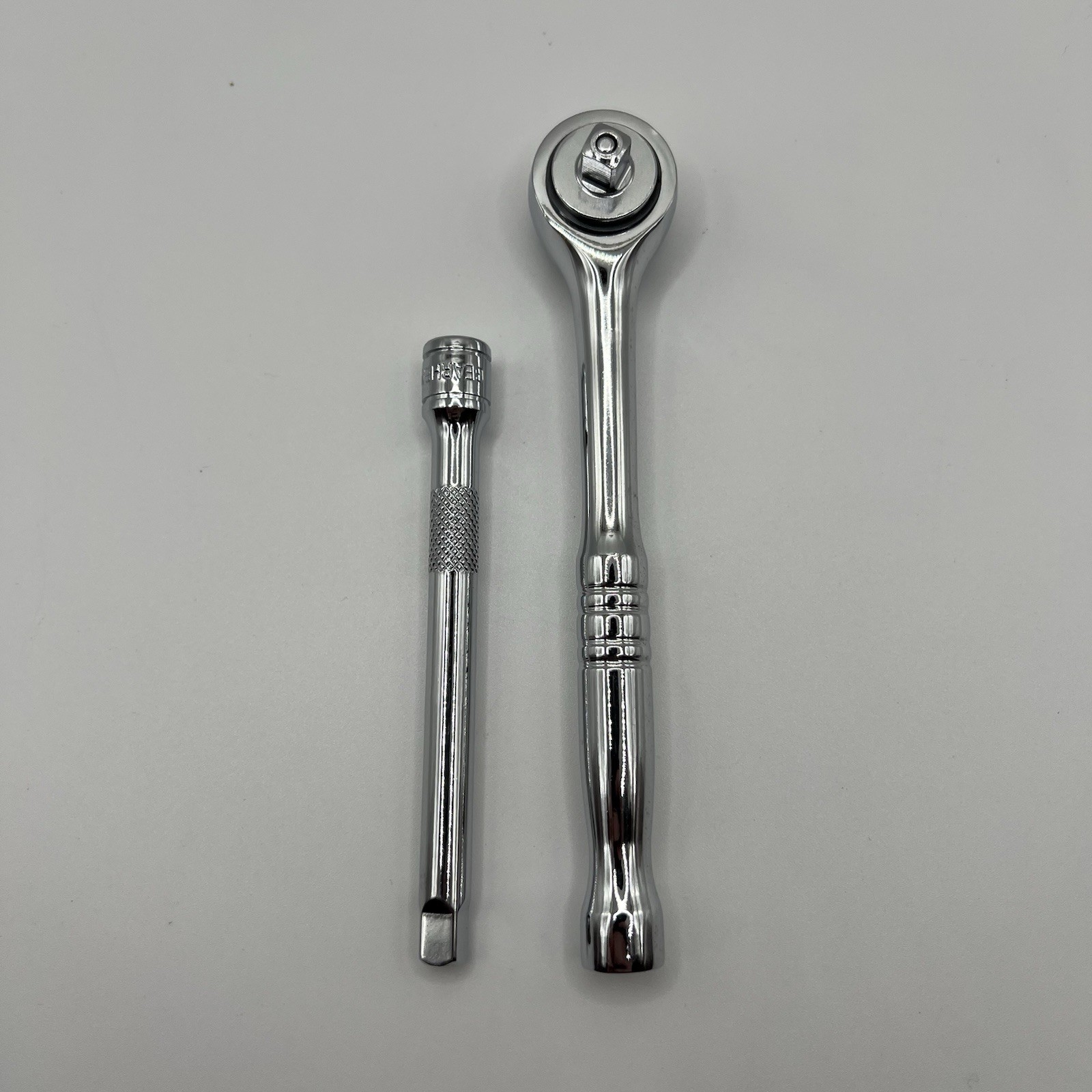 Gearhead 1/4″ Drive Quick Release Ratchet & 4” Extension Bar Set 2 Pc Chrome