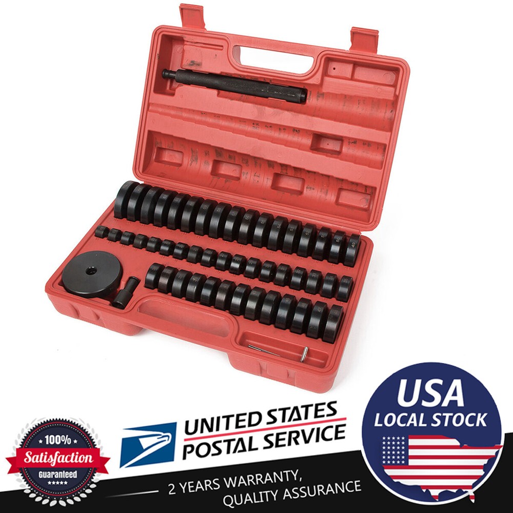 52Pc 18-65mm Seal Tool Bushing Bearing Press Push Set Disc Custom Driver