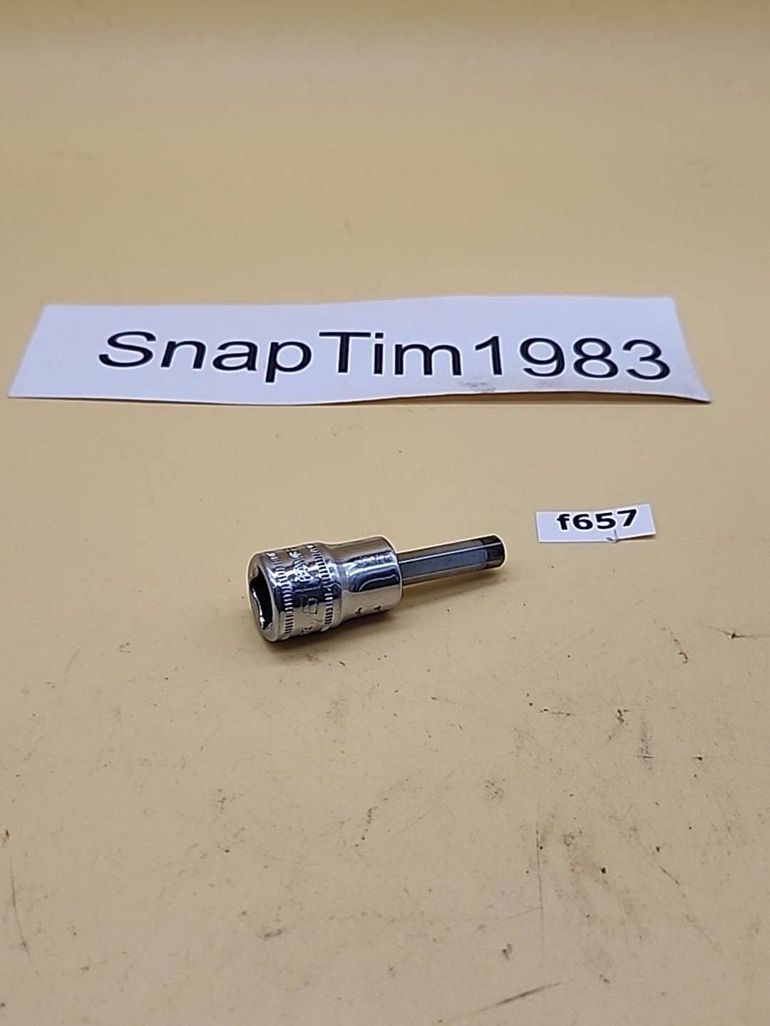 Snap-On Tools 3/8″ drive 6mm Hex Bit Chrome Socket Driver FAM6E USA