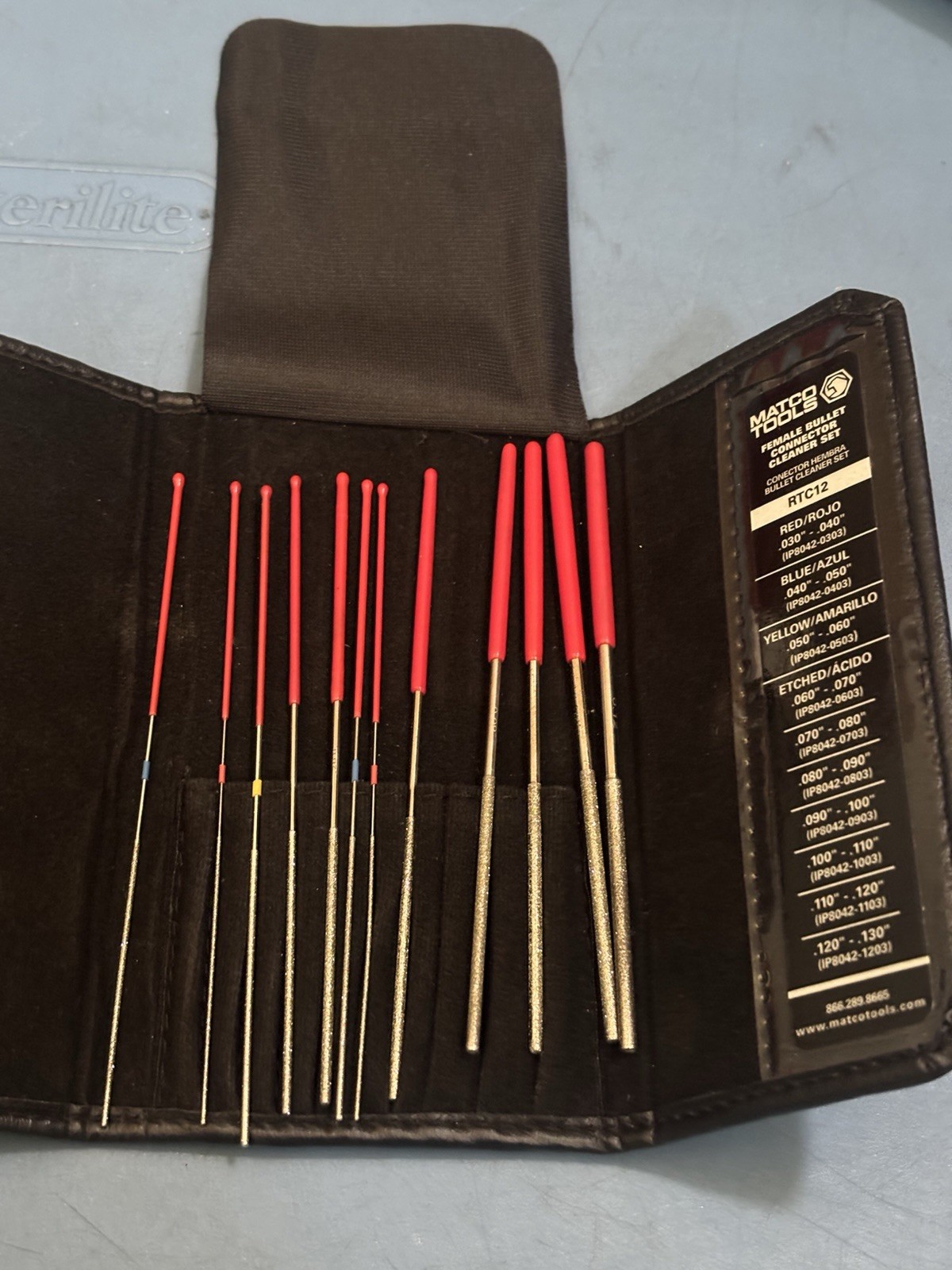 Matco Tools RTC12 Female Bullet Connector Cleaner Set EUC