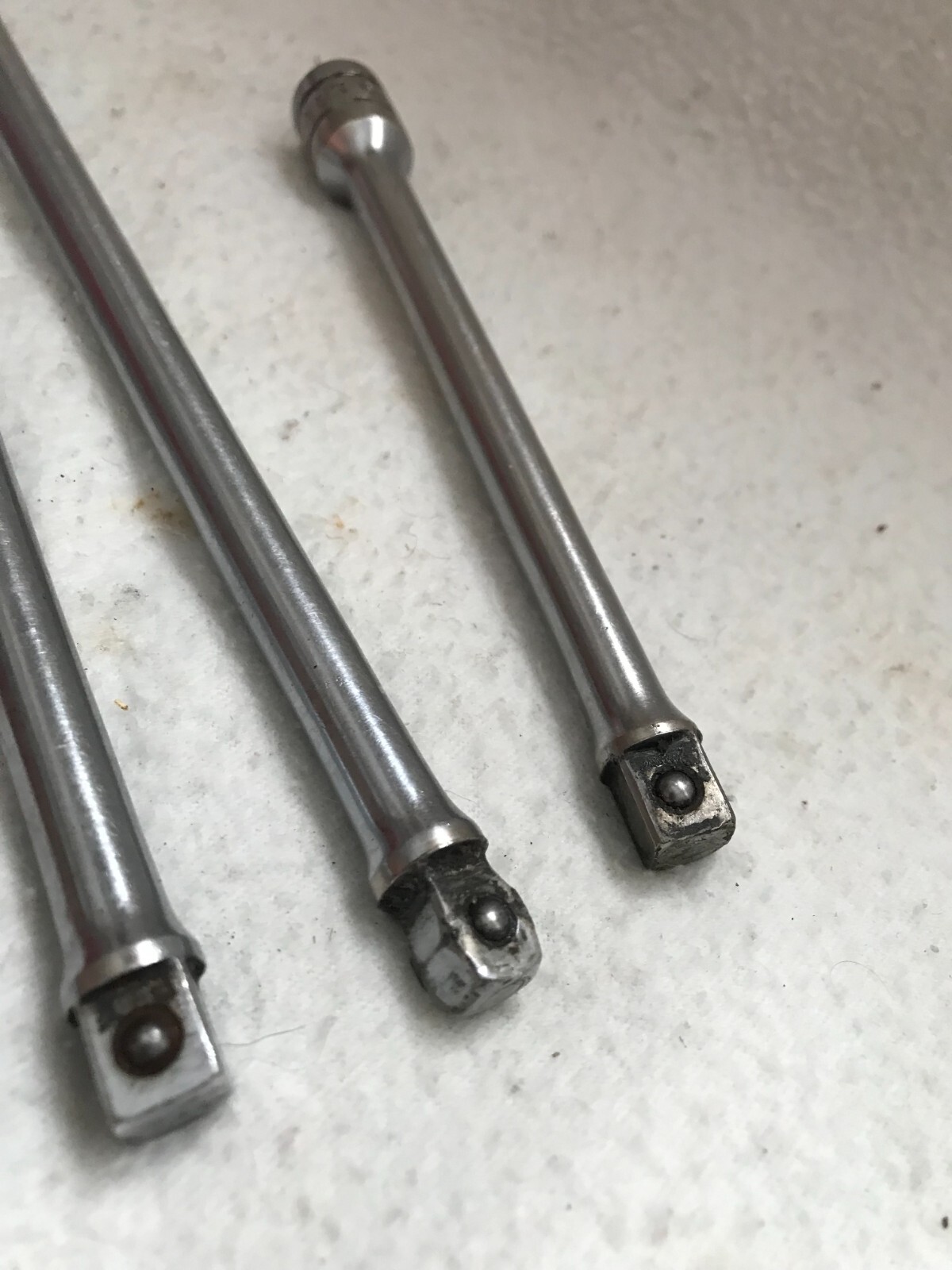 SNAP ON 3/8 DRIVE 11″ EXTENSIONS TWO ARE 11-IN LONG 1 IS 6-INCH LONG. USED.