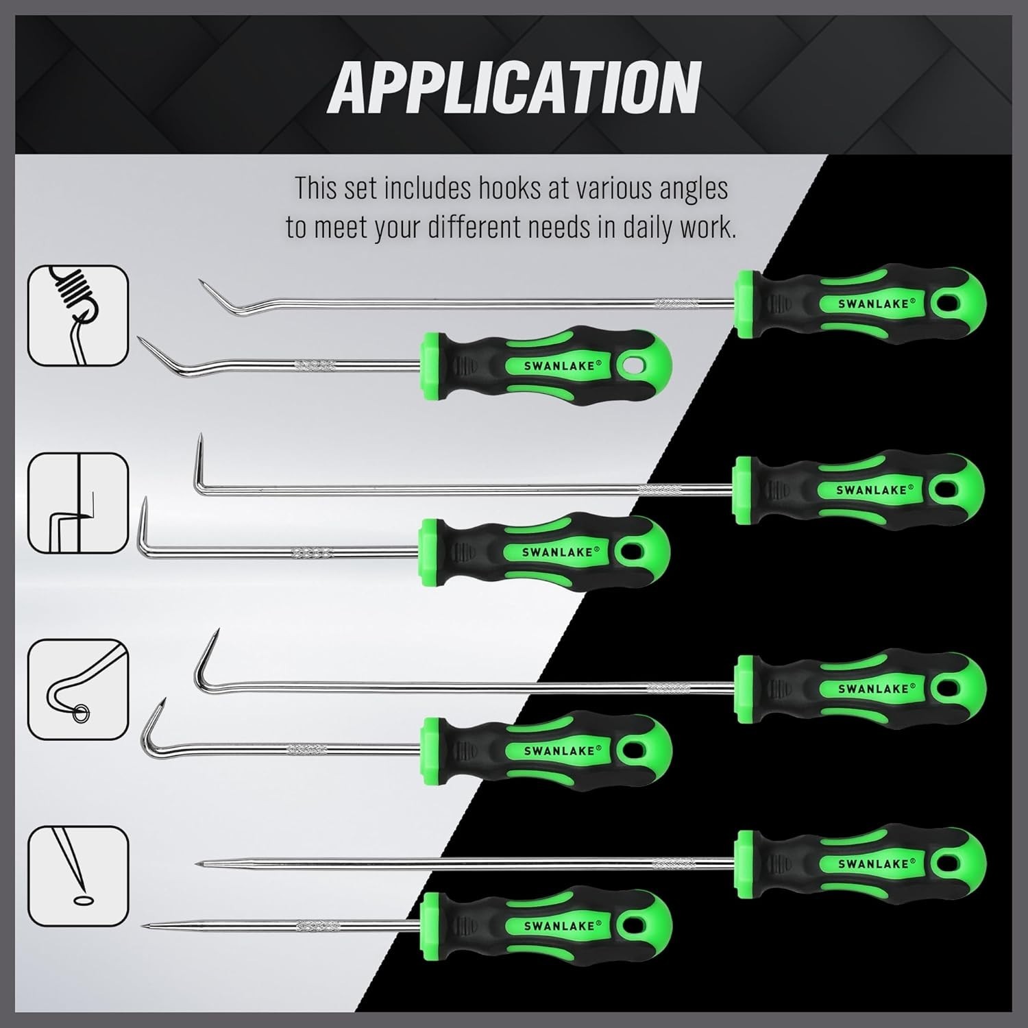 Professional 8-Piece Mini Pick Set – Non-Slip Precision for Automotive Repair