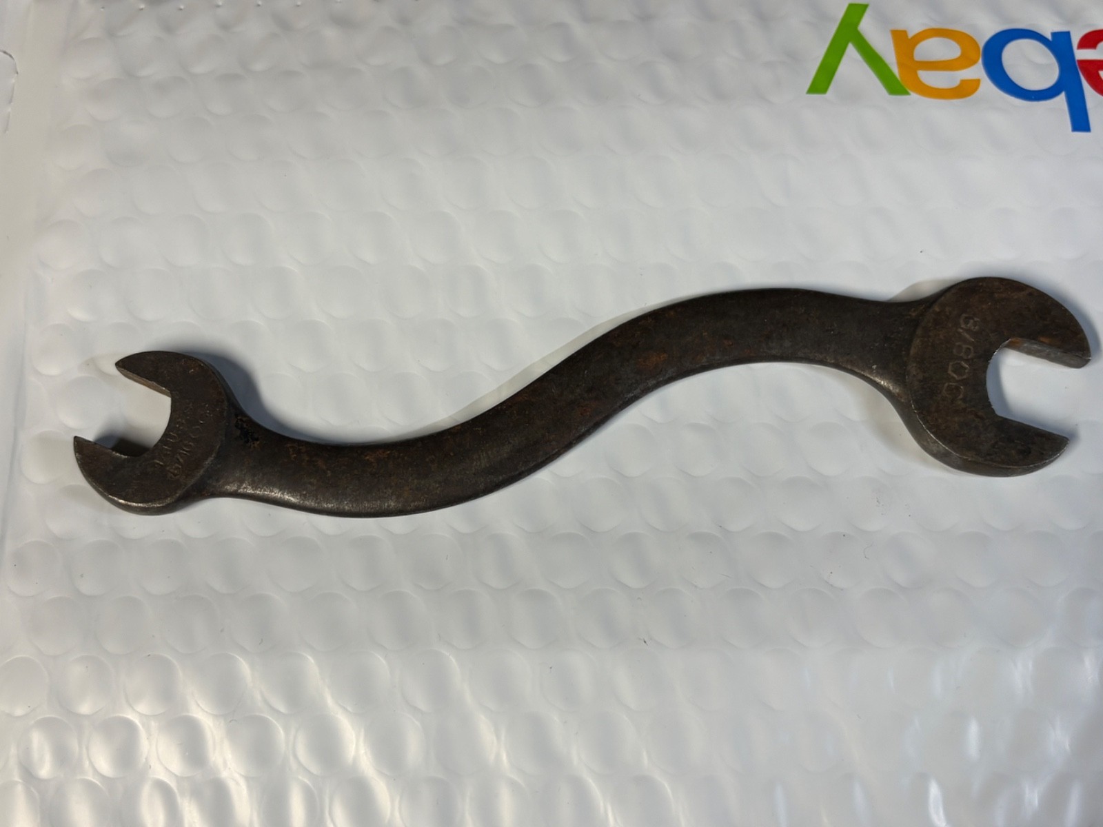 BILLINGS & SPENCER CO. ANTIQUE S-CURVE WRENCH, 3/8″ x 5/16″ SAE, #2007