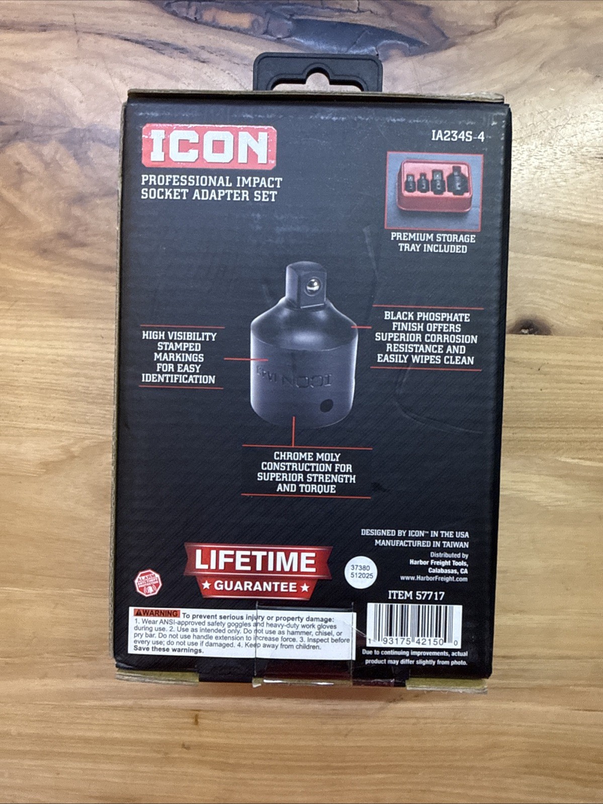 ICON Tools – Impact Socket Adapter Set, 4 Piece IA234S-4 Item 57717
