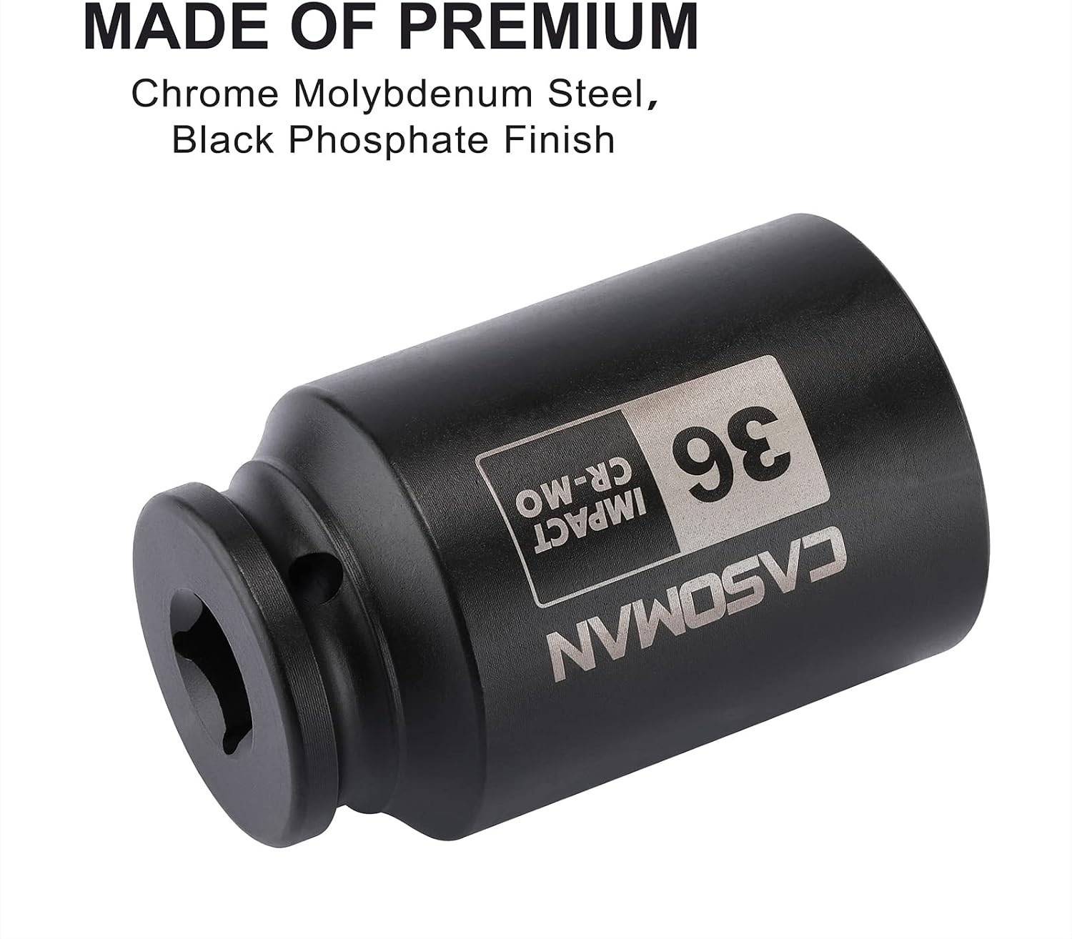 1/2-Inch Drive 36mm Deep Impact Socket – High Torque, Corrosion-Resistant Steel