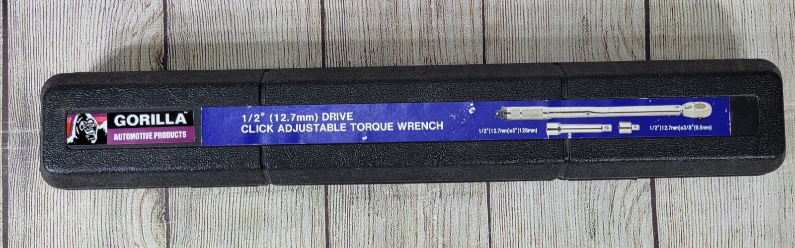 Gorilla Torque Wrench 1/2″ (12.7mm) Drive Click Adjustable EUC