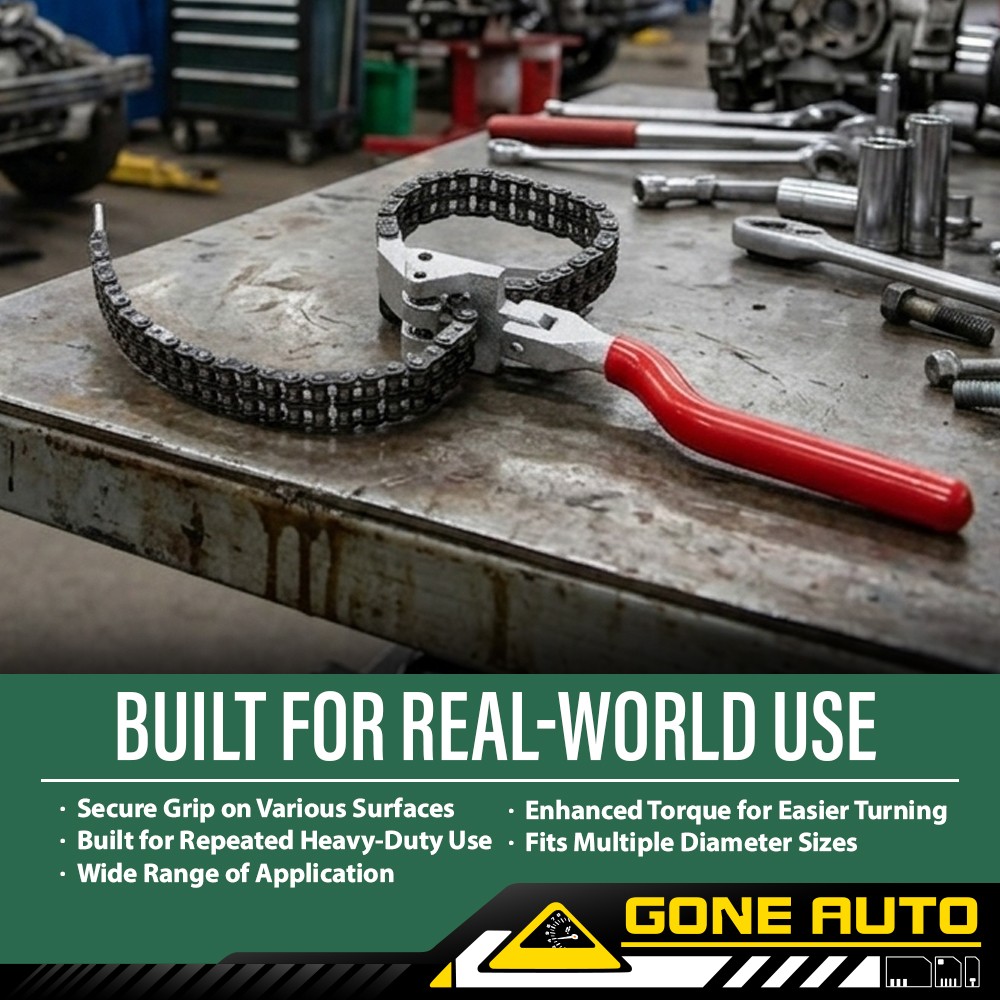 Heavy-Duty Ratcheting Chain Wrench Fittings 60-160mm Oil Filter Change Pipe