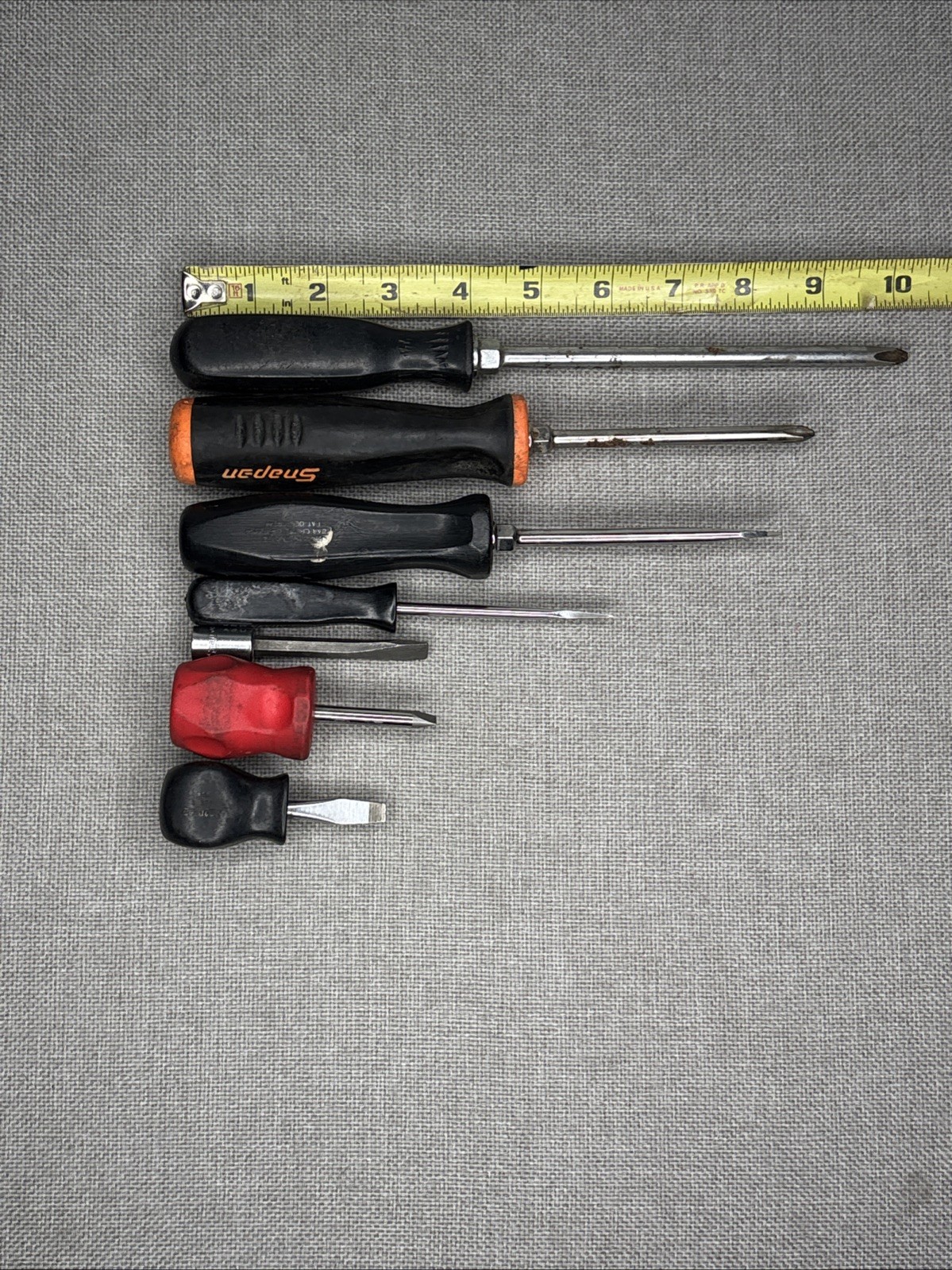 SNAP ON Tools Screwdrivers Used Mixed Lot – Flat Slotted Philips Stubby