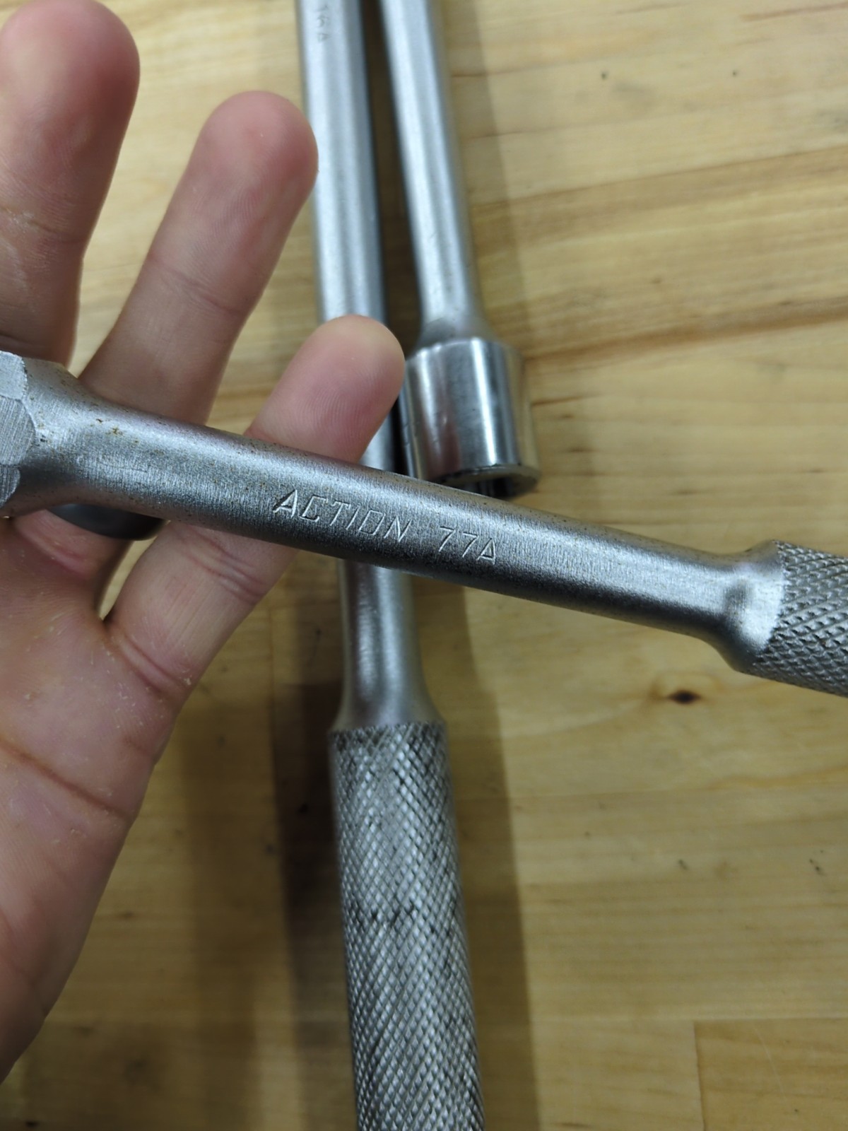 Vintage Action 1/2″ Drive Ratchet #77A, Action Breaker Bar #16A + 5″ Ext 53A