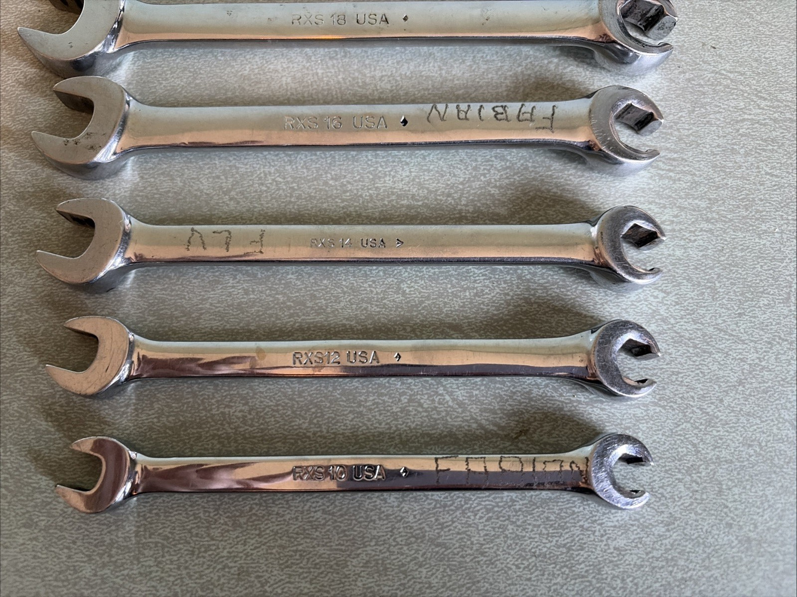 Snap On Tools Line Wrench 7 Piece Set SAE 5/16-3/4