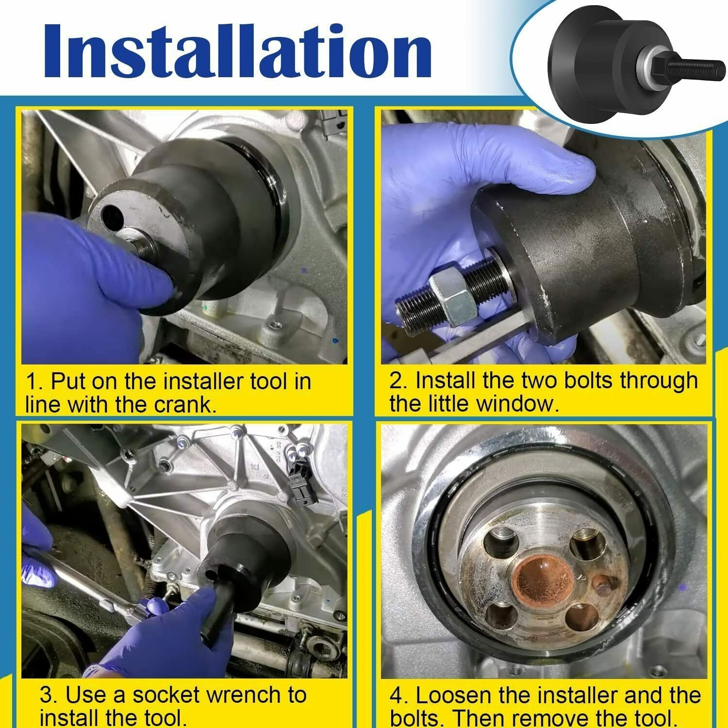 6.7L Front Crankshaft Seal Installer Tool for Ford F250 303-1509/303-1509-01