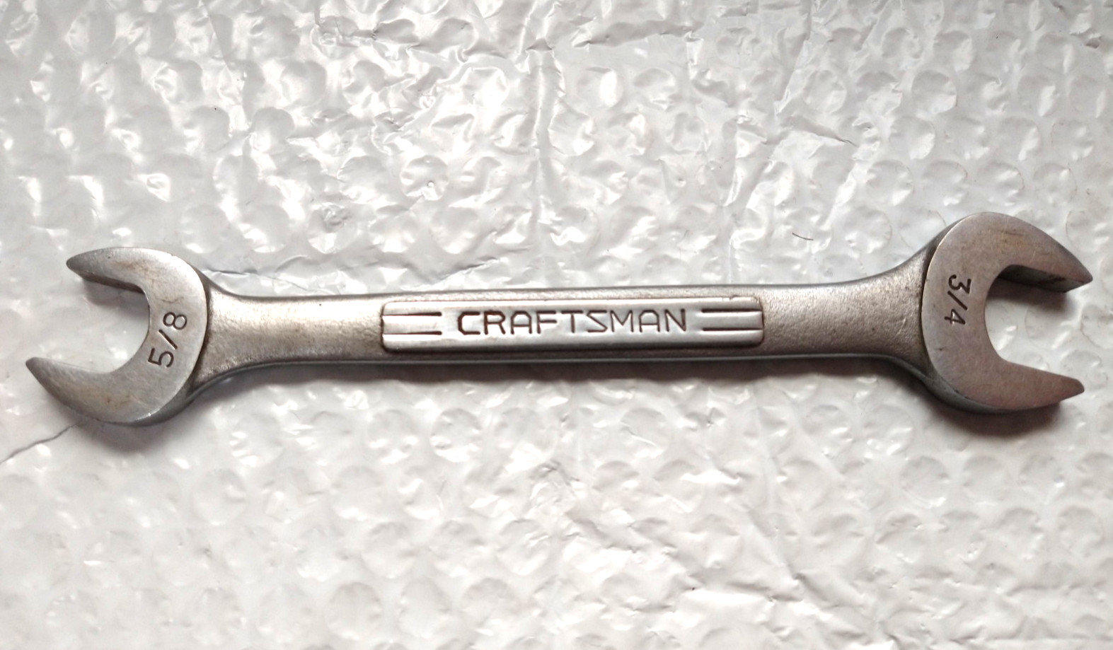CRAFTSMAN TOOLS USA VV44582, 5/8 x 3/4 DBL. OPEN-END WRENCH, 7.75 LONG.