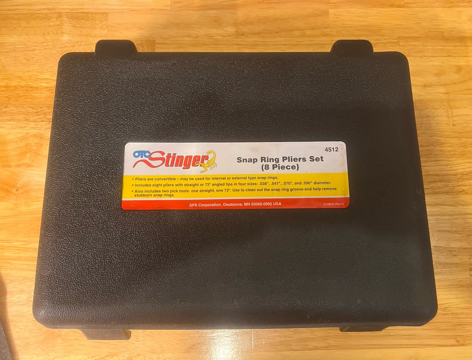 OTC Stinger Internal & External Snap Ring Pliers 7 Piece Set 4512 Missing one!
