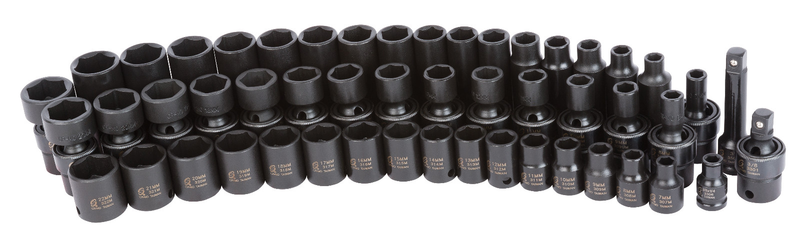 Sunex Tools 3351 51 Piece 3/8″ Drive Metric Master Impact Socket Set