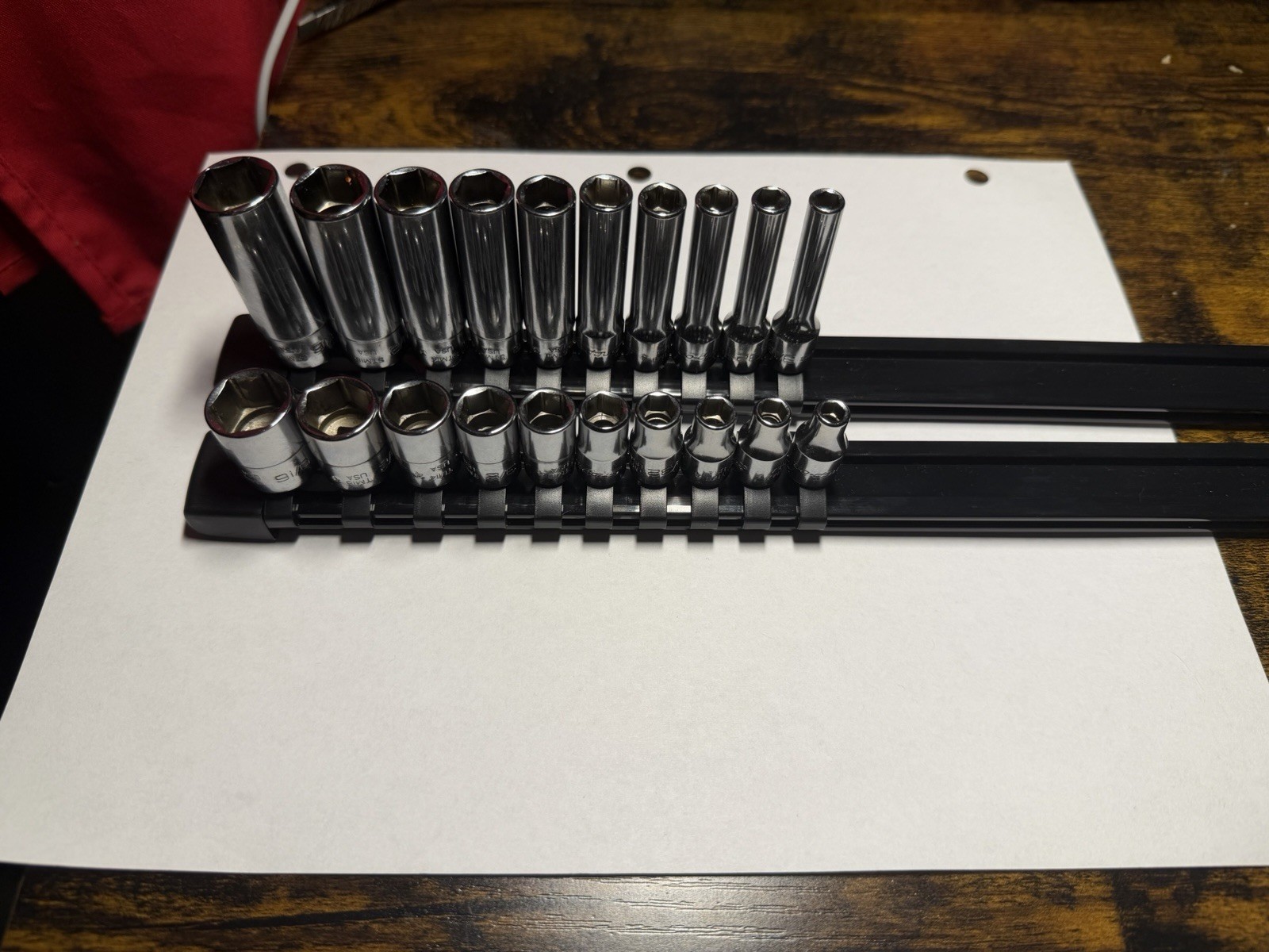 Snap-on Tools USA NEW 20pc 1/4″ Drive 6PT SAE Shallow Deep Socket Set 120STTM