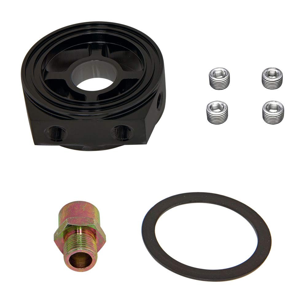 Oil Filter Sandwich Plate Thread Adapter 20mm x 1.5 1/8-27 NPT Ports O-Ring