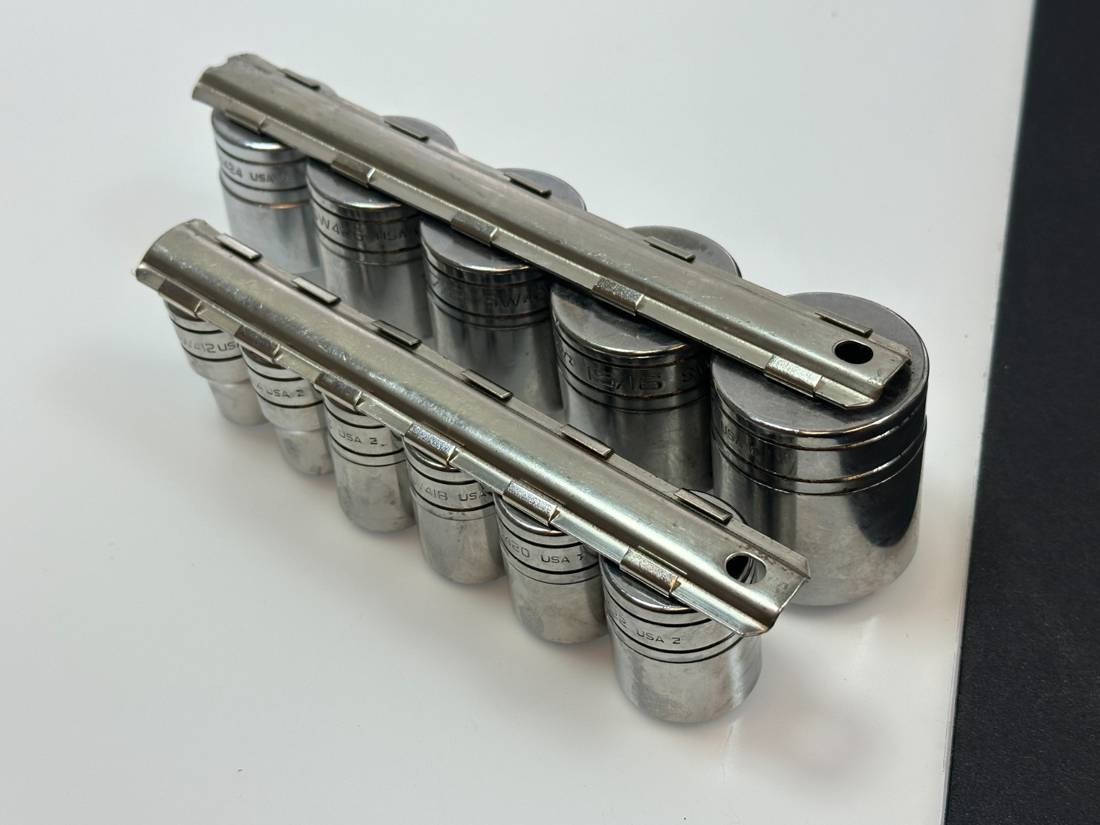 Snap-on Tools USA 11pc 1/2″ Drive 3/8 – 1″ SAE 8 Point Double Square Socket Set