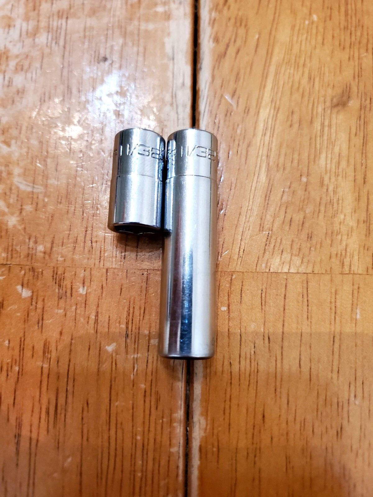 Snap On 1/4 Drive 11/32 6PT Shallow Deep Sockets Lot Of 2