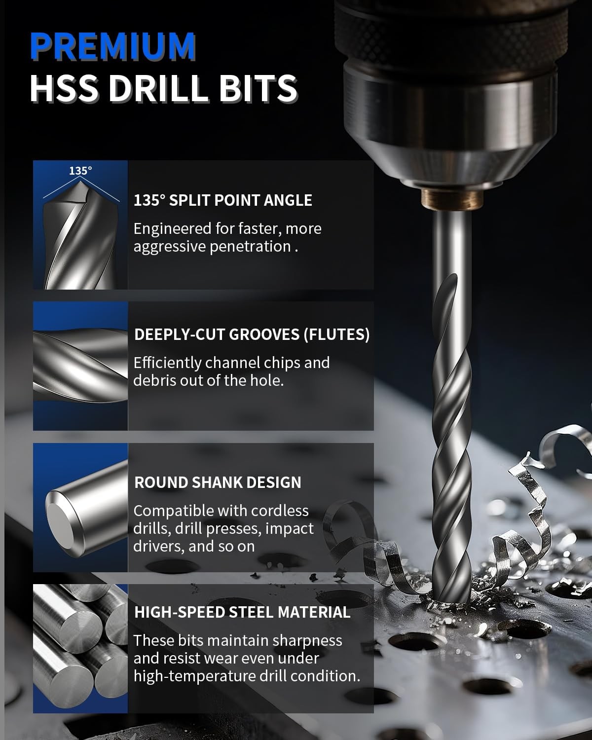 M8 x 1.25 Metric Thread Repair Kit, with HSS Drill Bit, Tap, Counterbore & Insta