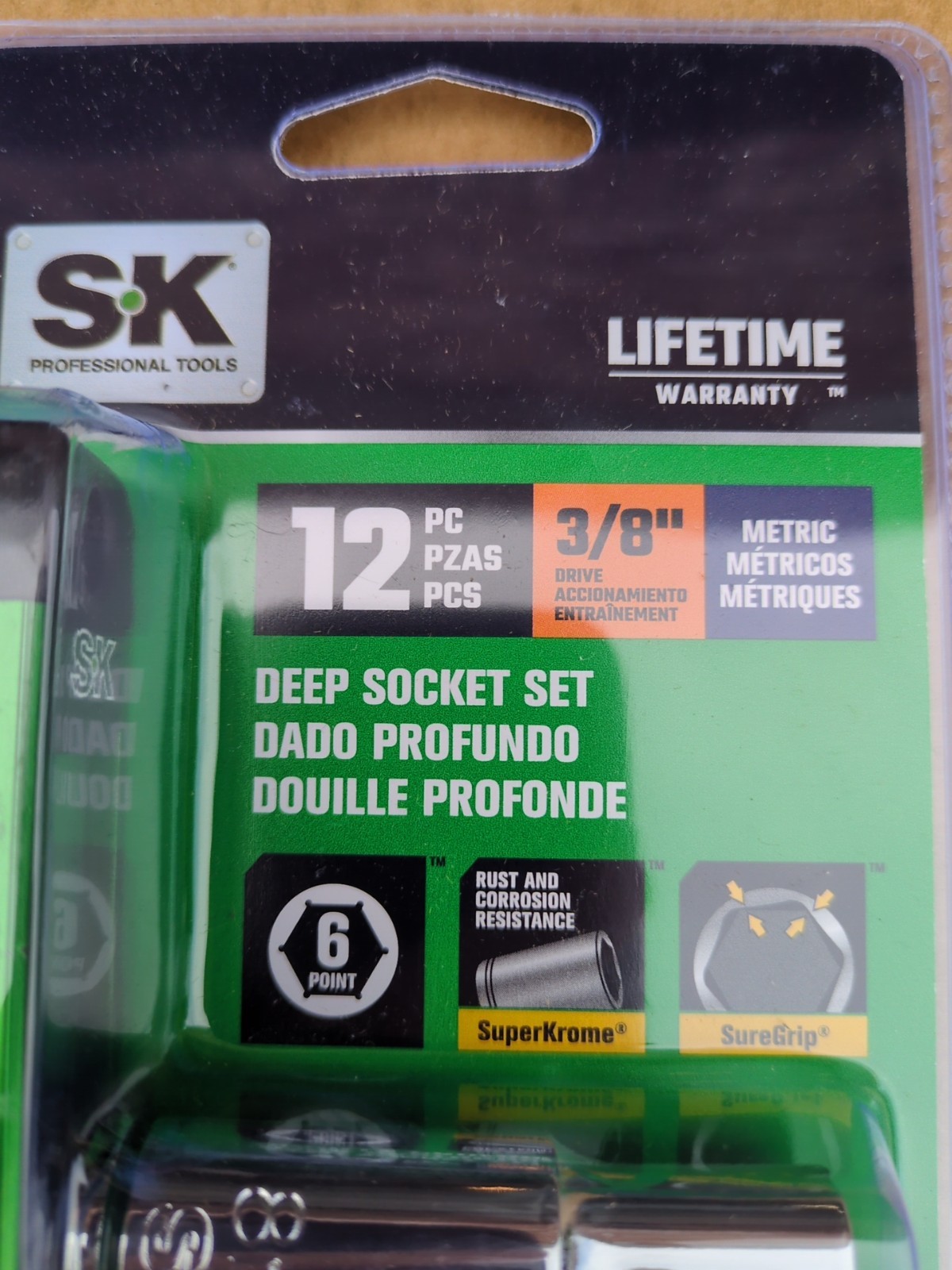 SK 3/8″ Drive 12pc Deep Metric Socket Set New Lifetime Warranty SK Professional
