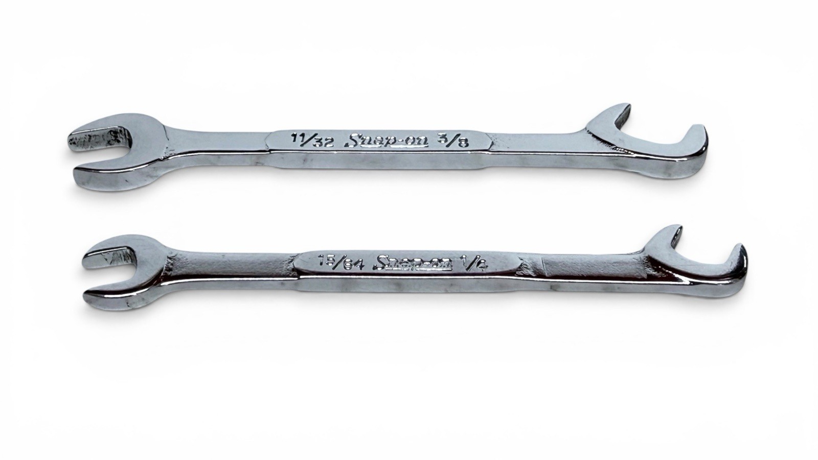 Snap-on DS2224 DS1516 2pc Double Open End Wrench Set 11/32 3/8 15/64 1/4 USA