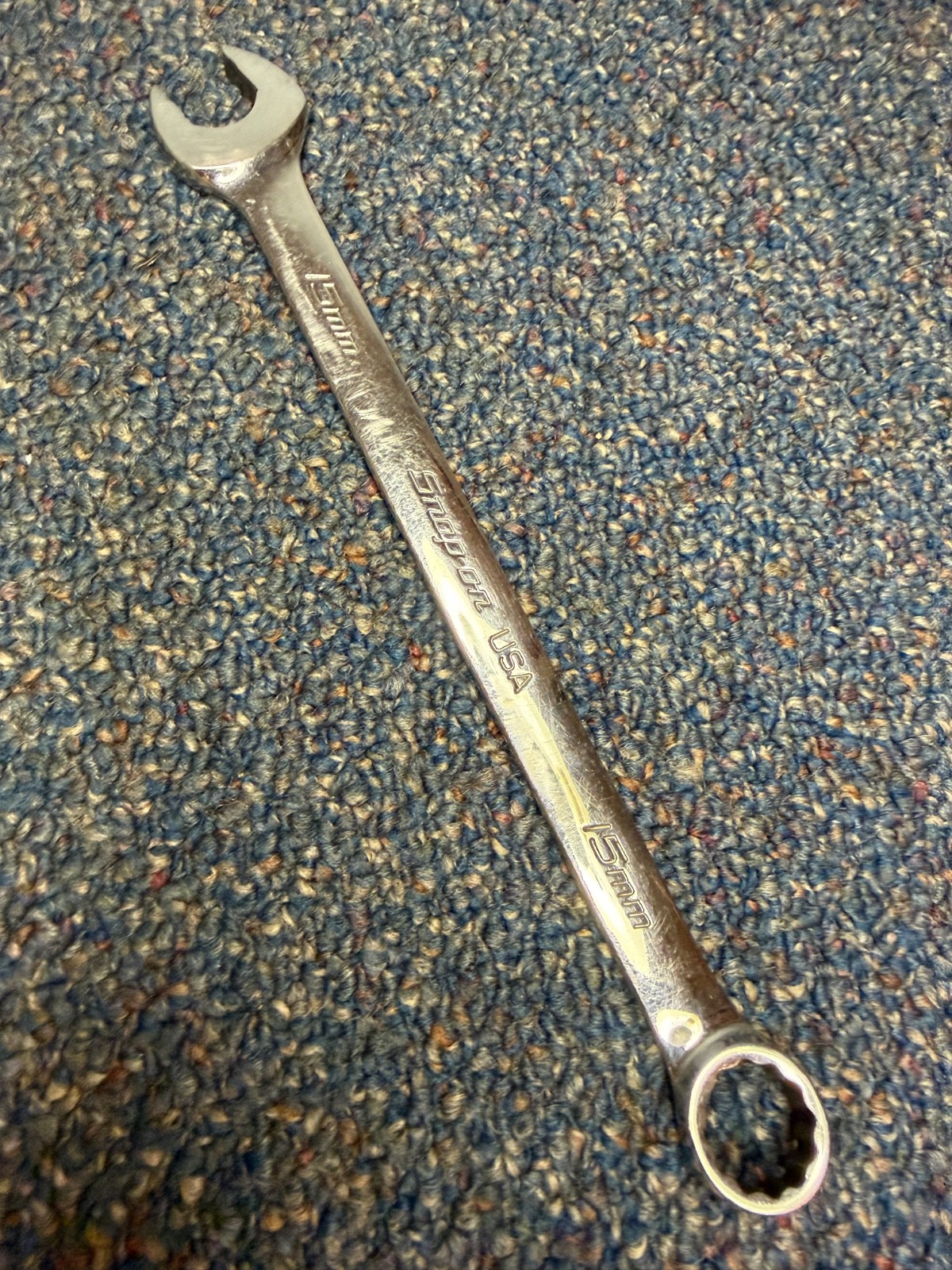 Vtg Snap-on SOEXM15 combination wrench, very nice