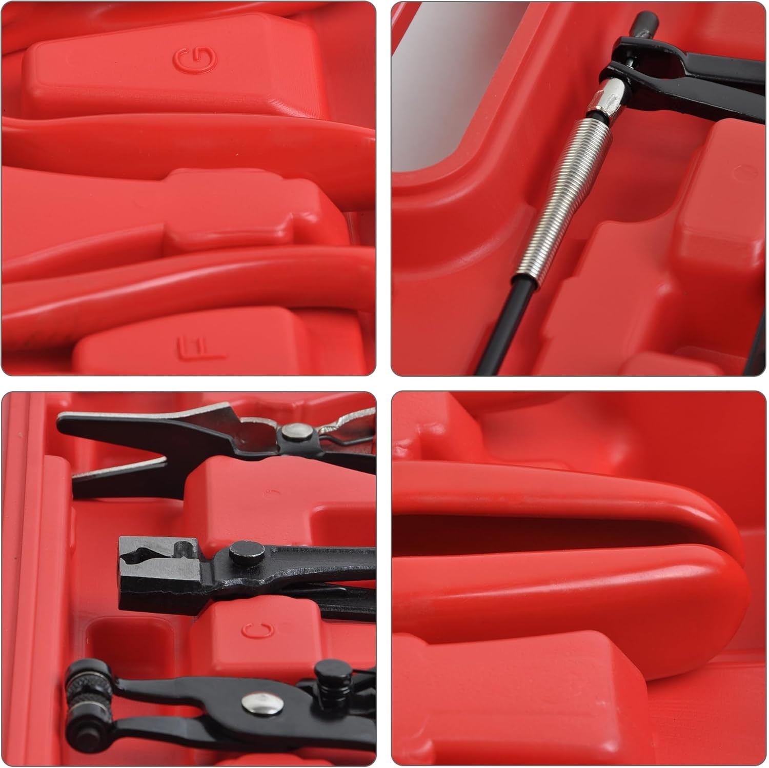 9Pc Hose Clamp Clip Remover Pliers Wire Long Reach Kit Fuel Oil Water Hose Tool