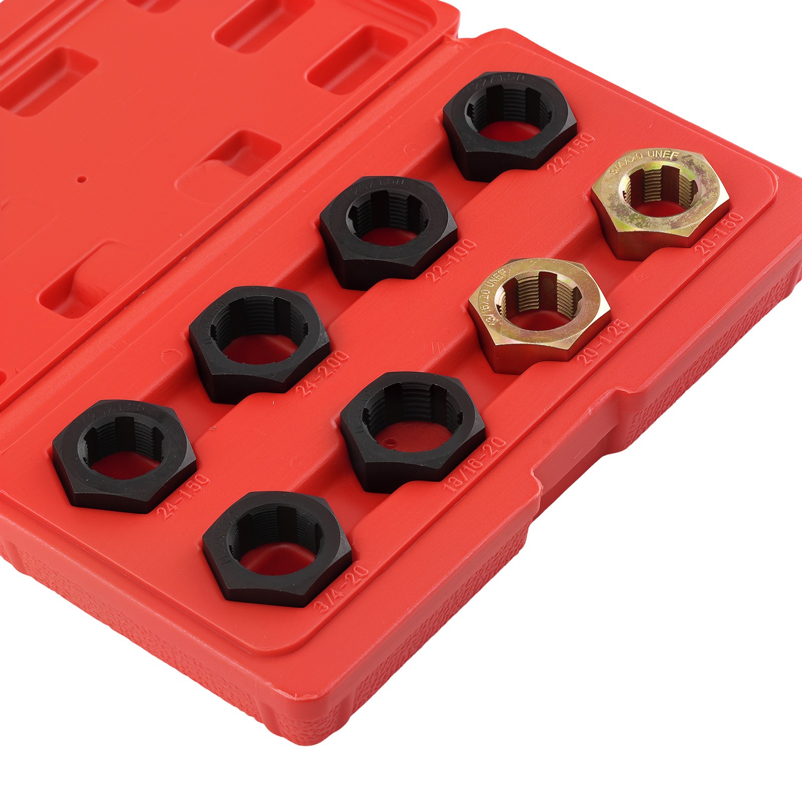 8pc Axle Rethreading Tool for FWD Cars M24X1.5 M24X2.0 M22X1.0 M20X1.5 Die Set