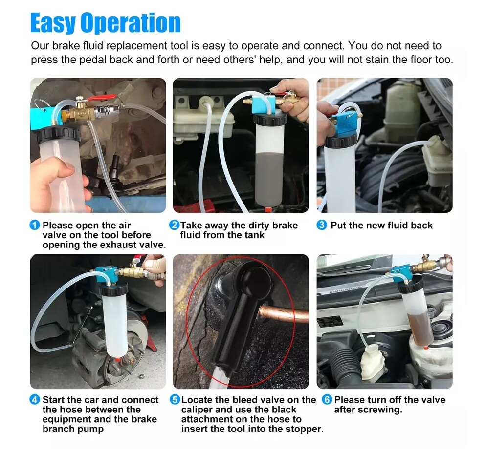 300ML Durable Car Auto Vacuum Brake Bleeder Tank Fluid Oil Change Pump Tool 1 PC