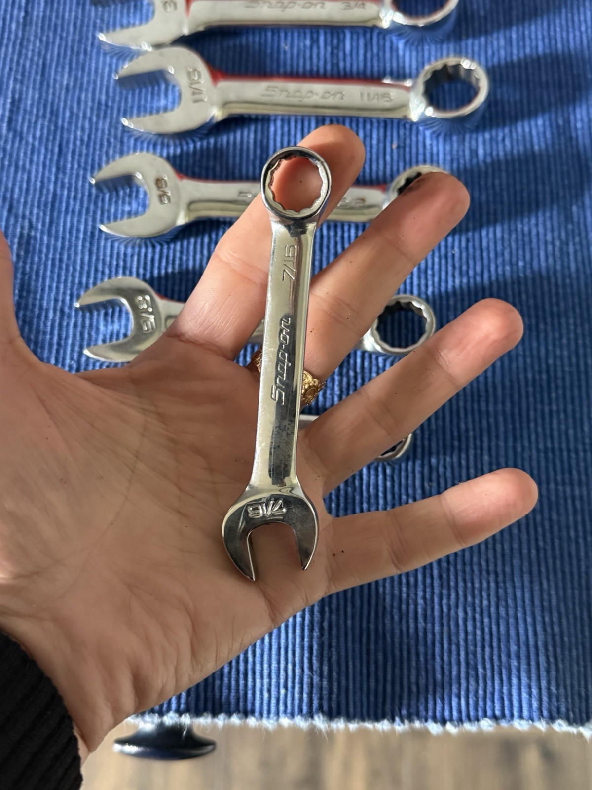 Snap-On OXI Flank Drive 12 Point Midget Combination Wrench Set of 6 Mecanic